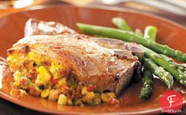 Cotlete de porc umplute cu porumb