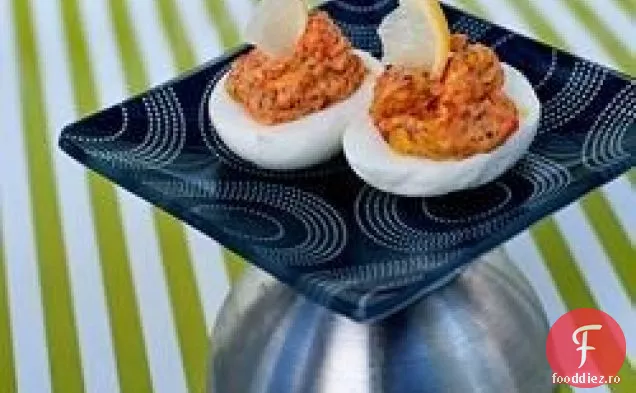 Ouă Deviled Somon Afumat