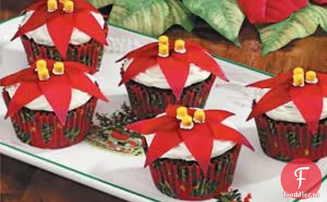 Cupcakes Poinsettia