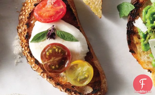 Roșii, Mozzarella Și Busuioc Thailandez Crostini