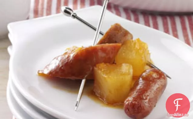 Mușcături de cârnați la grătar