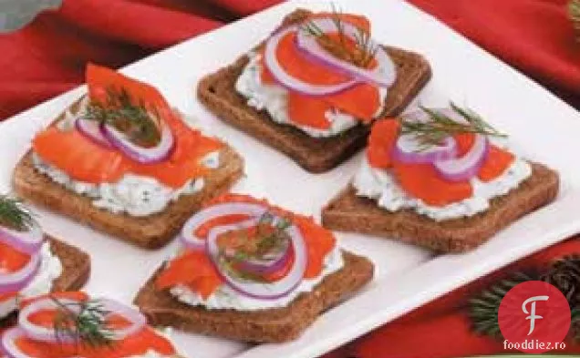 Canape de somon afumat