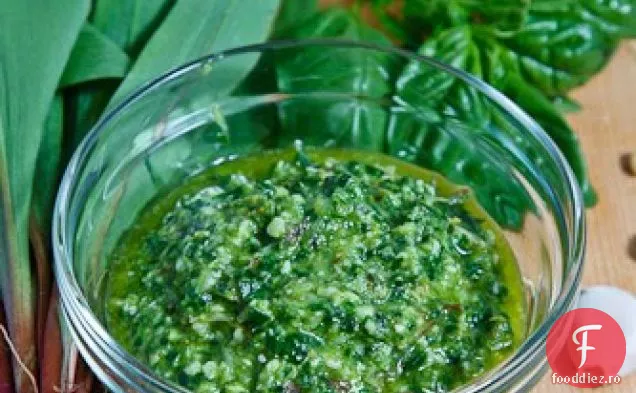 Pesto de praz sălbatic (aka rampă) 