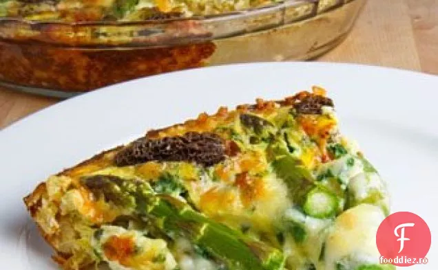 Quiche De Sparanghel, Morel Și Rampă Cu Crustă De Orez Brun