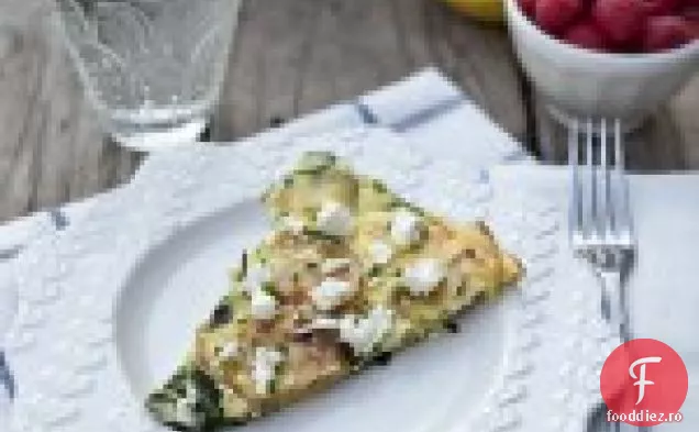Frittata De Cartofi Prăjiți Și Spanac Cu Feta