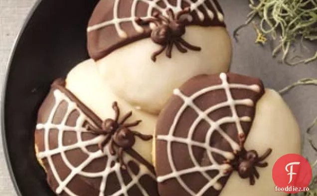 Fursecuri păianjen alb-negru