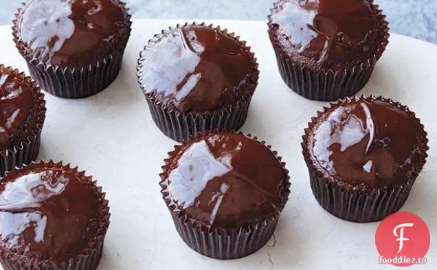Brioșe cu ganache de ciocolată