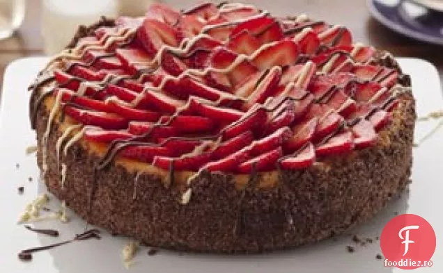 Cheesecake cu căpșuni și șampanie