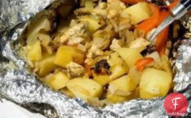 Pachete de folie pentru foc de tabără