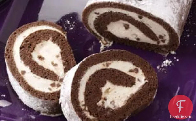 Ruladă de tort cu cannoli și ciocolată