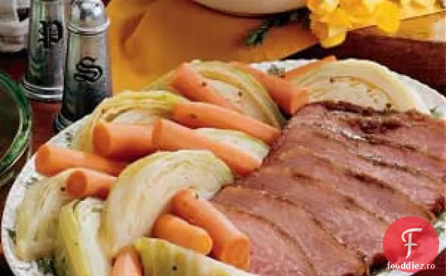 Carne de vită conservată în saramură și varză