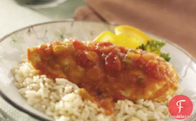 Pui cu salsa de caise și portocale