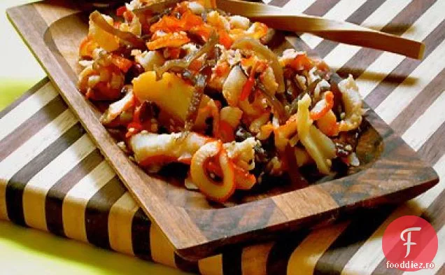 Salată Picantă De Calmar Cu Shiitake, Susan Și Lime