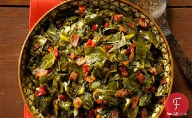 Bacon și varză verde