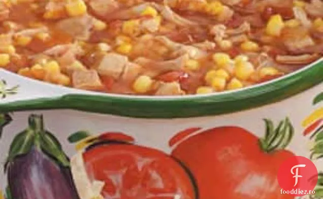 Supă picantă de pui și roșii