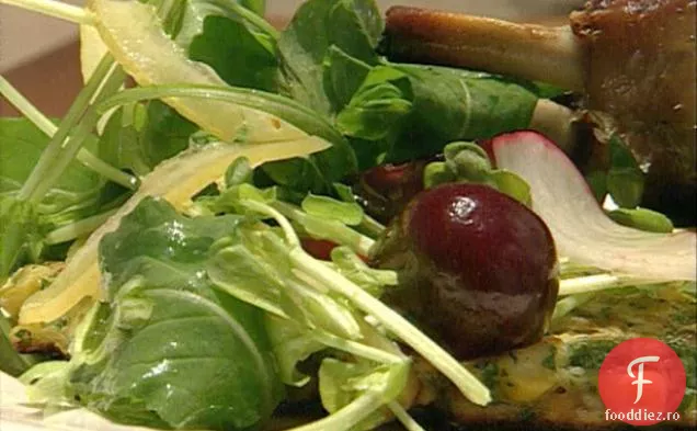Salată de cireșe și mazăre de zăpadă