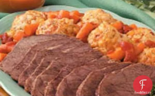 Vită cu curry și găluște