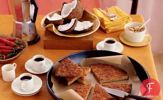 Tort de aur cu yuca și nucă de cocos