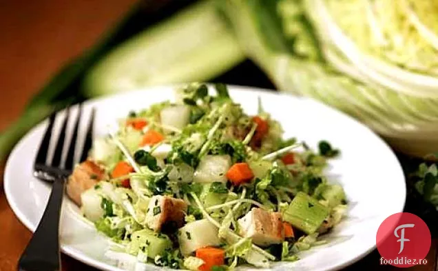 Daikon Și Salată Tocată De Pui La Grătar