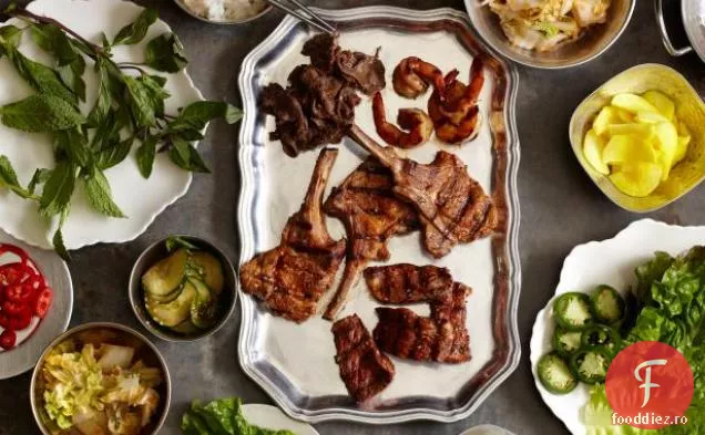 Grătar coreean mixt cu două marinate: Bulgoki