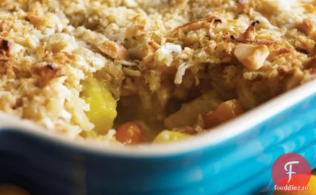 Ananas, Kumquat Și Ghimbir Crocant Cu Topping De Nucă De Cocos