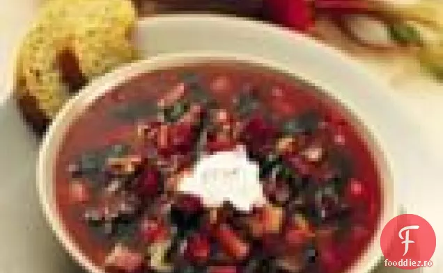 Borș consistent cu smântână de hrean-mărar