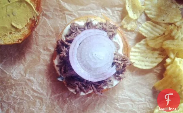 Sandvișuri De Vită Prăjite Și Mărunțite