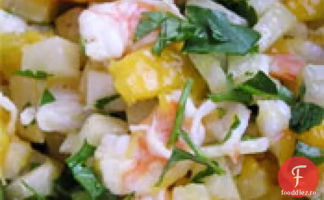 Cina în seara asta: salată de creveți, Jicama și Mango