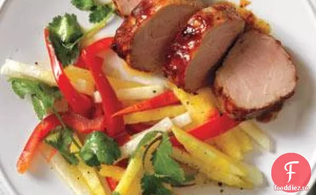 Filet De Porc Glazurat Cu Slaw De Ananas