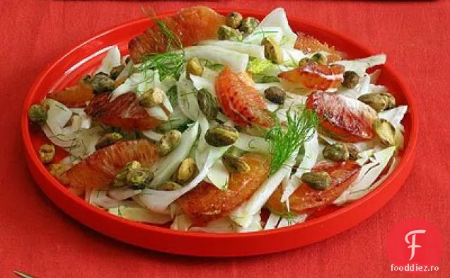 Salată De Portocale De Fenicul Și Sânge Cu Fistic