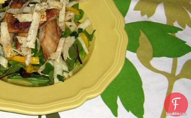 Salată de pui la grătar, Mango și jicama cu vinetă de Tequila-Lime