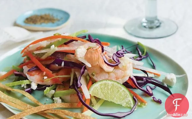 Salată de creveți cu vinaigretă de coriandru-Lime