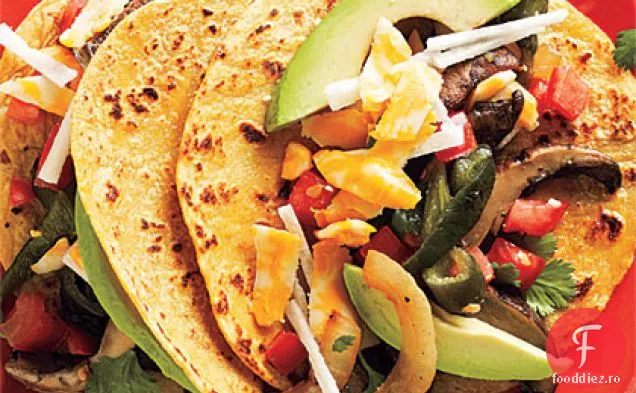 Tacos Portobello și Poblano la grătar cu Pico De Gallo