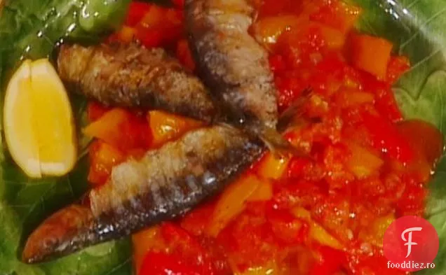 Sardine la grătar cu Peperonata