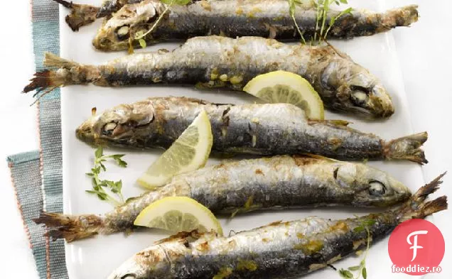 Sardine la grătar în stil mediteranean
