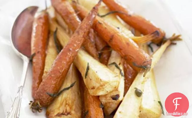 Tarhon și rădăcini prăjite cu miere