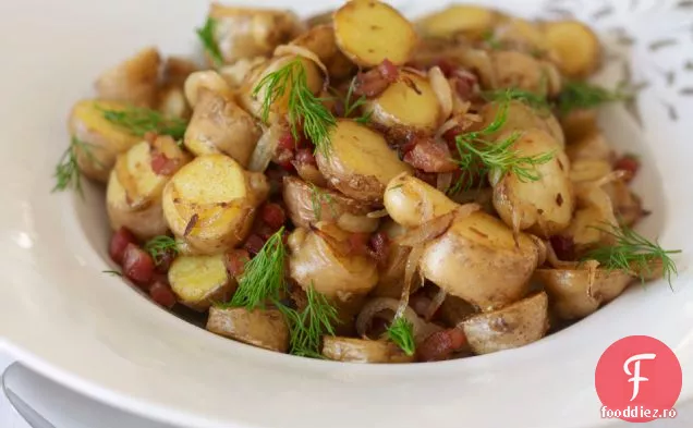 Cartofi prăjiți la tigaie cu Pancetta