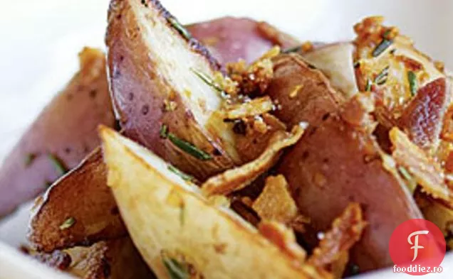 Cartofi roșii prăjiți cu Pancetta și rozmarin