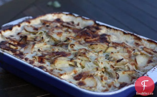 Gratin de cartofi-fenicul