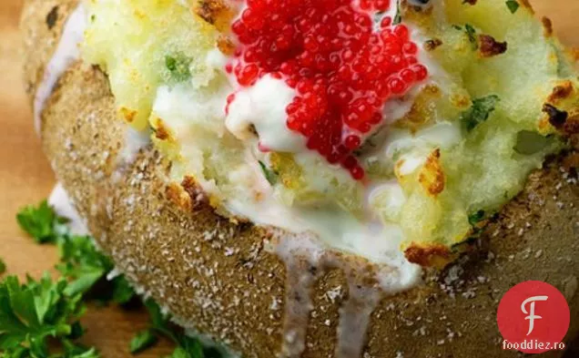 Cartofi Copți Cu Caviar