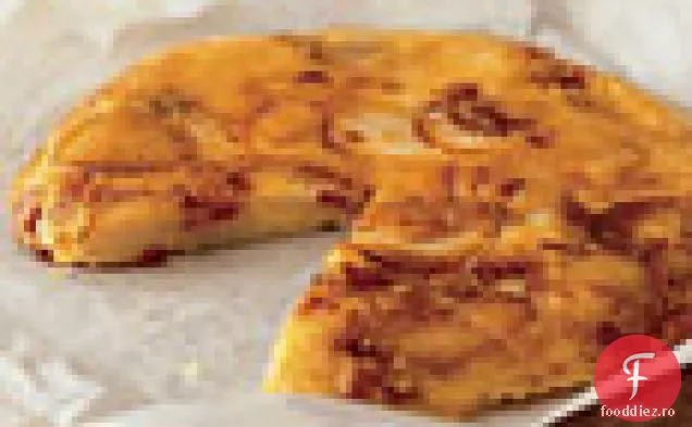 Tort de cartofi cu brânză și slănină