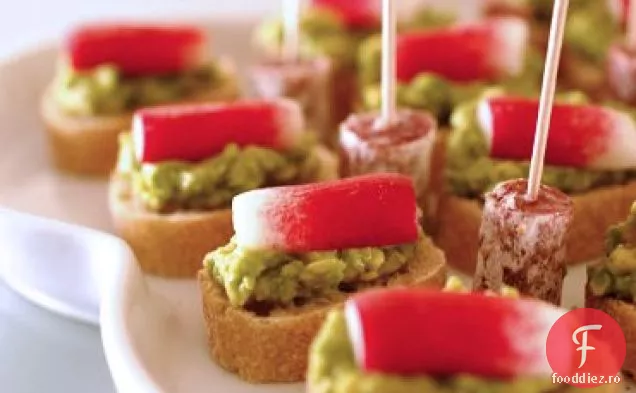 Avocado Și Ridichi Canapele Cu Sare Afumată