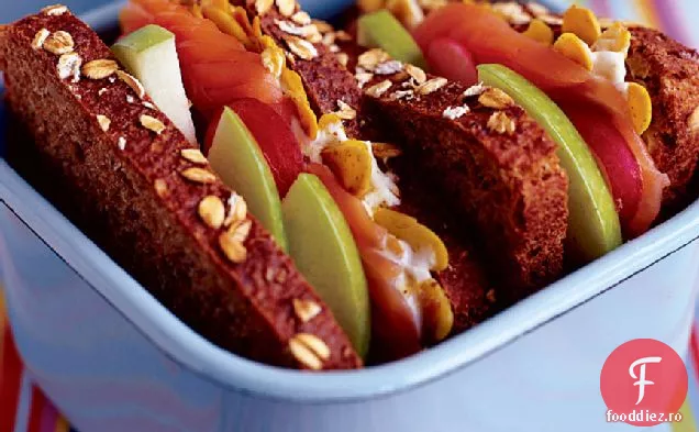 Sandvișuri de somon afumat cu migdale Curry