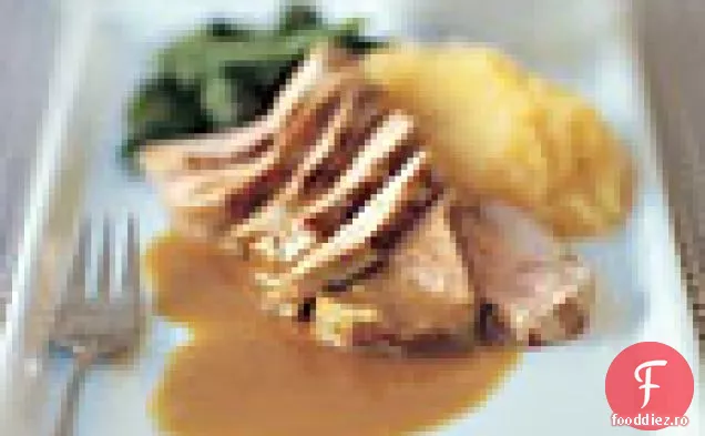 Filet de porc cu Jus de cidru și Rutabaga pur Aproxoate