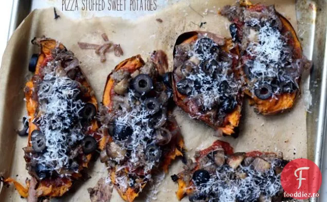 Cartofi Dulci Umpluți Cu Pizza