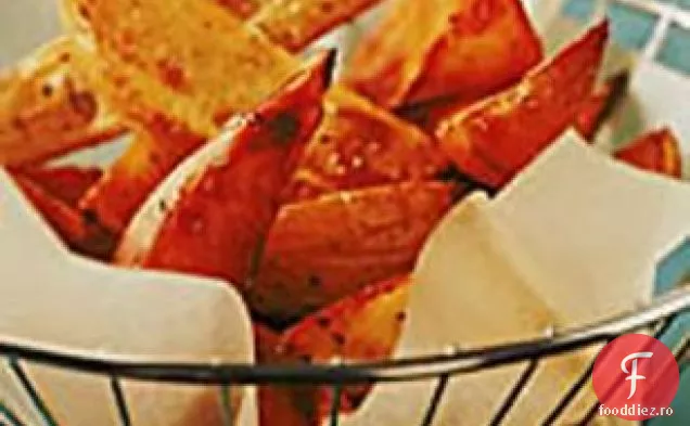 Cartofi prăjiți la cuptor și cartofi dulci