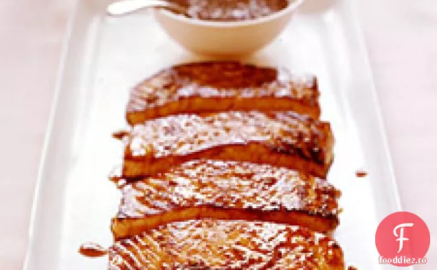 Somon cu glazură de miere-coriandru