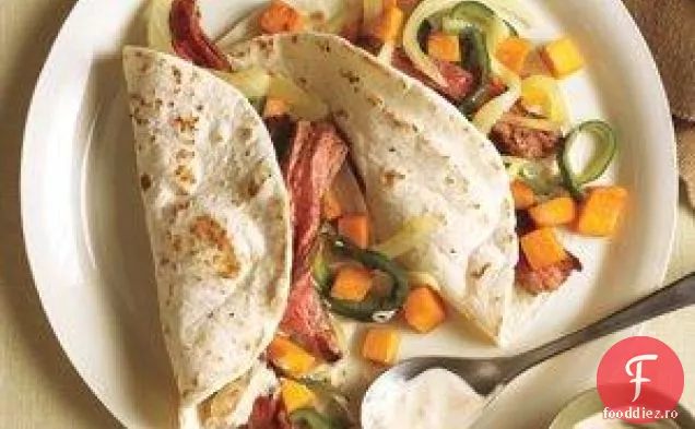 Fajitas De Friptură Cu Cartof Dulce Și Poblano