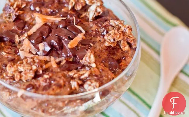 Fulgi De Ovăz Cu Cartofi Dulci Cu Ciocolată Dublă