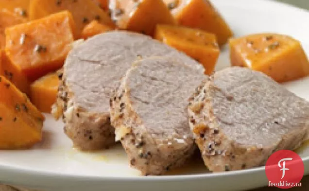 Filet De Porc Cu Cartofi Dulci Prăjiți